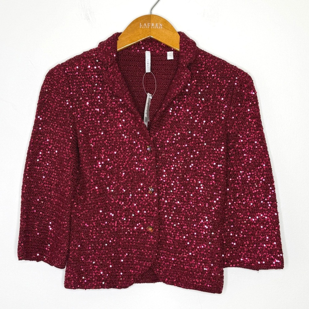 IISLI Tiffany Jacket‎ Fuller Ruby Swarkovski New Size 4